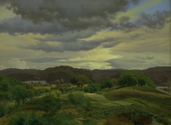 Vilhelm Kyhm Jysk skovegn Germany oil painting art